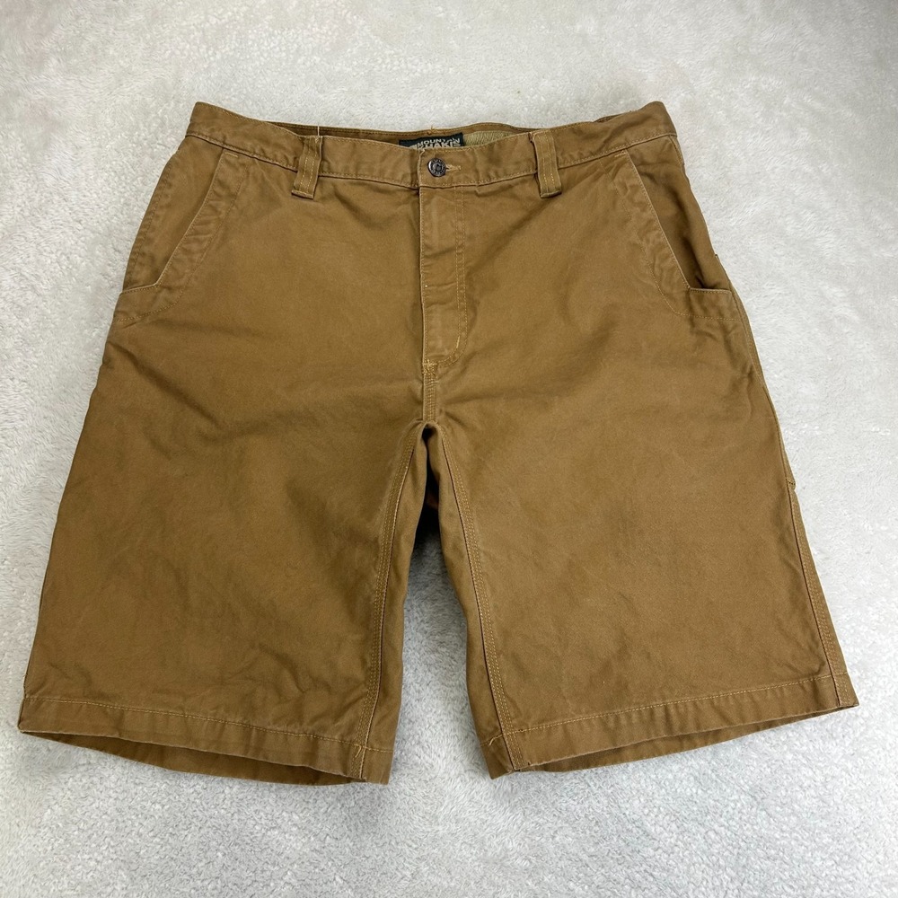 Mountain Khakis Alpine Utility Shorts Mens 38 Brown Solid Heavy-Duty Duck Canvas